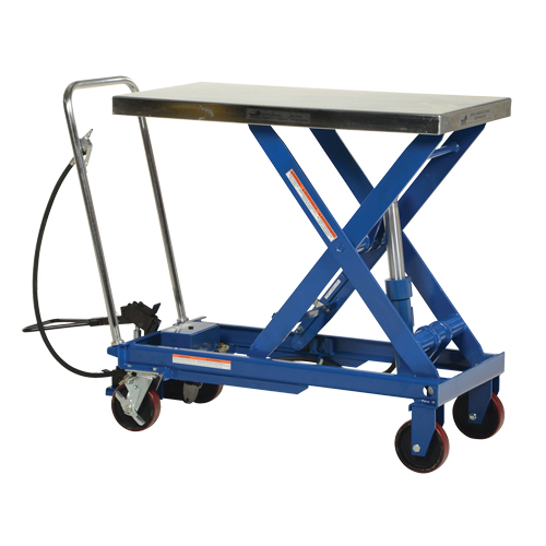 Pneumatic Hydraulic Scissor Lift Table, Steel, 39-1/2" L x 20" W, 1750 lbs. Cap. Pathway Supply LP