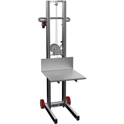 Empileur &agrave; plateforme, M&eacute;canisme Treuil manuel, Capacit&eacute; de 400 lb, Levage max de 58" Pathway Supply LP