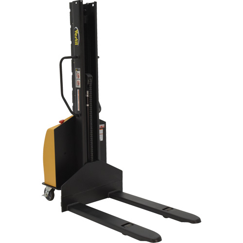 Narrow Mast Powered Lift Stacker, Electric Operated, 1000 lbs. Capacity, 63" Max Lift Pathway Supply LP