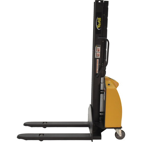 Narrow Mast Powered Lift Stacker, Electric Operated, 1000 lbs. Capacity, 63" Max Lift Pathway Supply LP