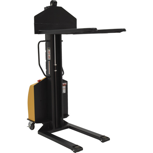 Narrow Mast Powered Lift Stacker, Electric Operated, 1000 lbs. Capacity, 63" Max Lift Pathway Supply LP