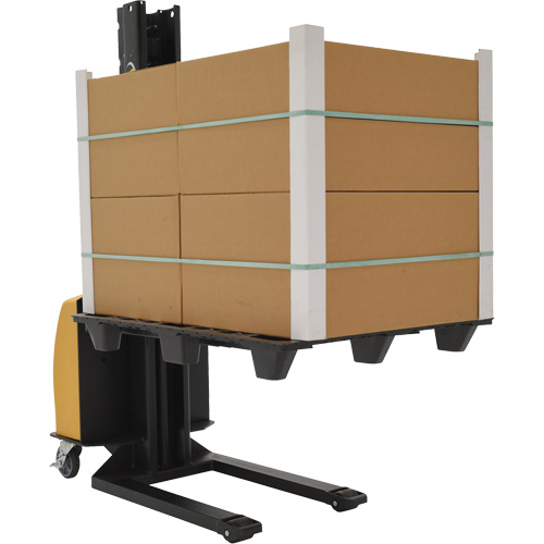 Narrow Mast Powered Lift Stacker, Electric Operated, 1000 lbs. Capacity, 63" Max Lift Pathway Supply LP
