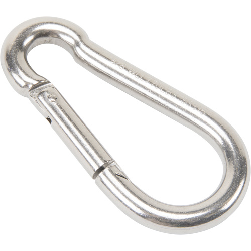 Stainless Steel Snap Hook, 770 lbs (0.385 tons) Working Load Limit, 3/8" Size, 5/8" Eye Pathway Supply LP
