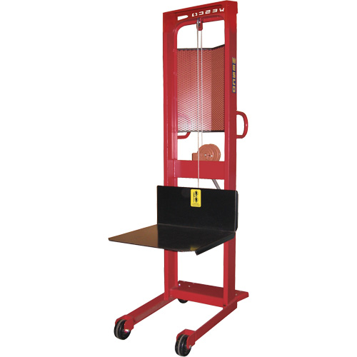 Winch Stacker, Hand Winch Operated, 1000 lbs. Capacity, 70" Max Lift Pathway Supply LP