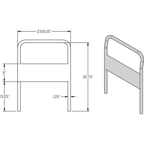 24" Chrome Handle for Platform Truck Pathway Supply LP