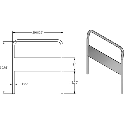 30" Chrome Handle for Platform Truck Pathway Supply LP
