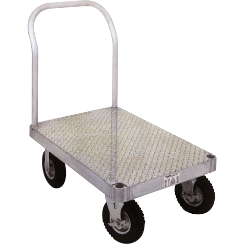 Aluminum Platform Truck, 24" W x 36" L, 2000 lbs. Cap., Rubber Wheels Pathway Supply LP
