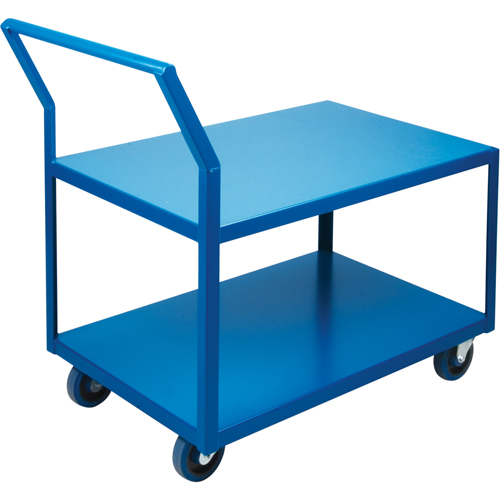 Heavy-Duty Low Profile Shop Carts, 2 Tiers, 24" W x 36" D x 40" H, 1200 lbs. Cap. Pathway Supply LP