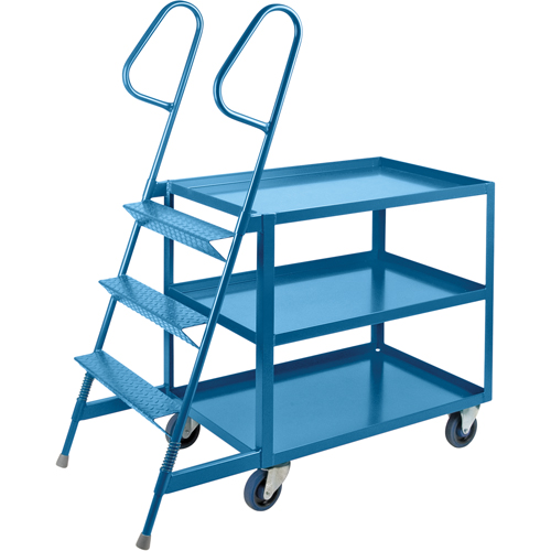 Stock Picking Carts, Steel, 24" W x 52" D, 3 Shelves, 1200 lbs. Capacity Pathway Supply LP