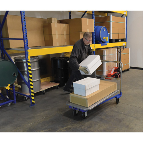 Platform Cart, 48" L x 24" W, 1500 lbs. Capacity, Mold-on Rubber Casters Pathway Supply LP