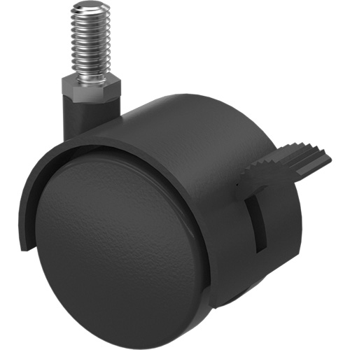 Roulette &agrave; roue double (s&eacute;ries 300/400), Pivotant avec frein, Diam&egrave;tre 2" (51 mm), Capacit&eacute; 75 lb (34 kg) Pathway Supply LP
