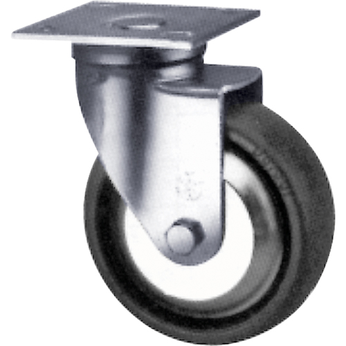 Heavy-Duty Caster, Rigid, 4" (101.6 mm), Solid Elastomer, 900 lbs. (408 kg.) Pathway Supply LP