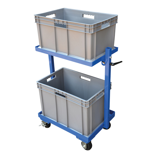 Stock Cart, Steel, 30-11/16" W x 19-1/4" D, 2 Shelves, 200 lbs. Capacity Pathway Supply LP