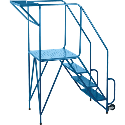 Mechanics/Maintenance Rolling Ladder, Steel, 4 Steps, 38" Platform Height Pathway Supply LP