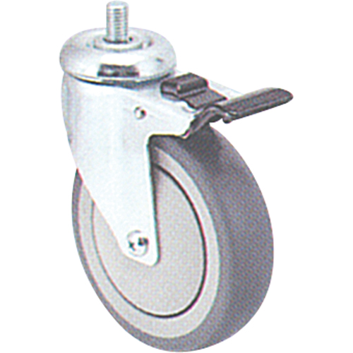Roulette zingu&eacute;e, Pivotant avec frein, Diam&egrave;tre 5" (127 mm), Capacit&eacute; 240 lb (108 kg) Pathway Supply LP