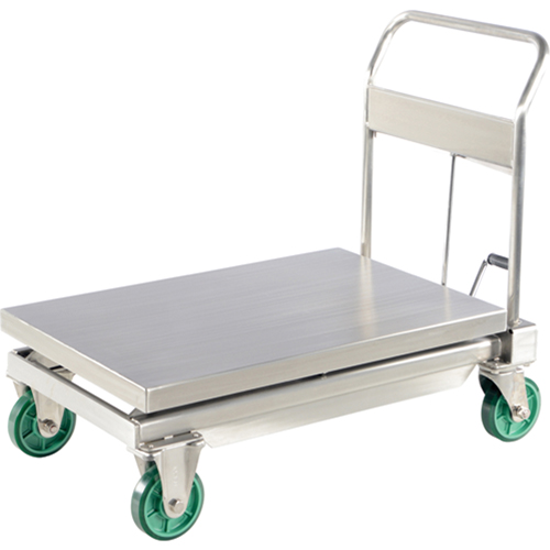 Hydraulic Scissor Lift Table, 35-1/2" L x 19-3/4" W, Stainless Steel, 1100 lbs. Capacity Pathway Supply LP