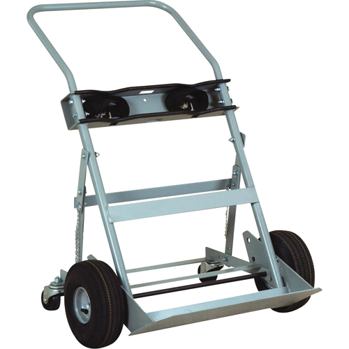 Chariots &agrave; quatre roues pour bouteilles, Roues Pneumatique, Base de 28" la x 6" lo, 1000 lb Pathway Supply LP