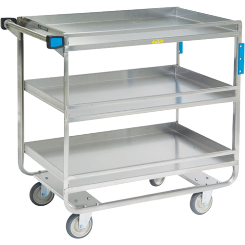 Guard Rail Carts, 3 Tiers, 23" W x 37-1/4" H x 38-5/8" D, 700 lbs. Capacity Pathway Supply LP