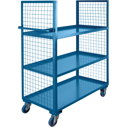 Wire Mesh Utility Cart, Steel, 24" x 63" x 39", 2400 lbs. Capacity Pathway Supply LP