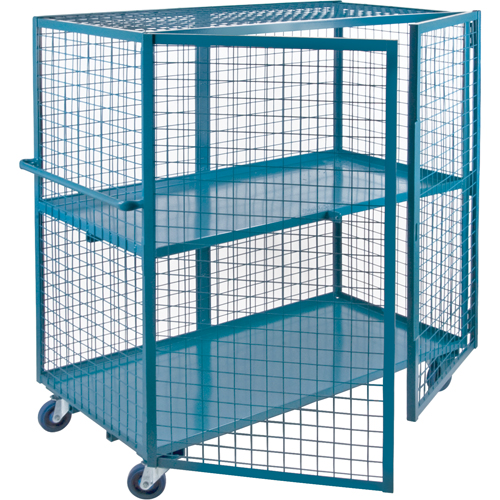 Wire Mesh Truck, 2 Tiers, 63" L x 26" W x 62.5" H, 1200 lbs. Cap. Pathway Supply LP