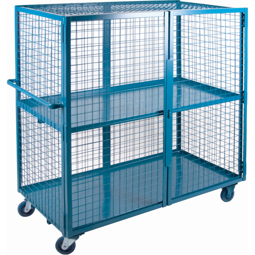Wire Mesh Truck, 2 Tiers, 63" L x 32" W x 62.5" H, 1200 lbs. Cap. Pathway Supply LP