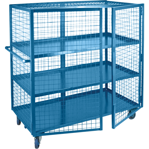 Wire Mesh Truck, 3 Tiers, 63" L x 26" W x 62.5" H, 1200 lbs. Cap. Pathway Supply LP