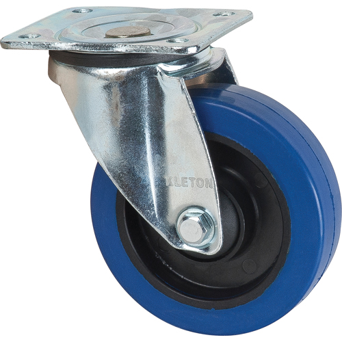 Blue Caster, Swivel, 5" (127 mm), Rubber, 400 lbs. (181 kg.) Pathway Supply LP