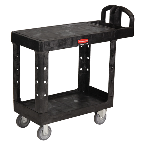 Flat Shelf Heavy Duty Utility Cart - 4505-00, 2 Tiers, 17-1/4" x 38-1/10" x 38-1/2", 500 lbs. Capacity Pathway Supply LP