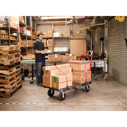 Chariot &agrave; plateforme robuste, 48" lo x 24" la, 1200 lb cap, Roues Pneumatique Pathway Supply LP