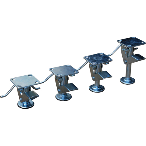 Floor Lock Brakes - Standard Duty, 7-23/32" Extended Height, 6-3/4" Retracted Height, Galvanized Pathway Supply LP