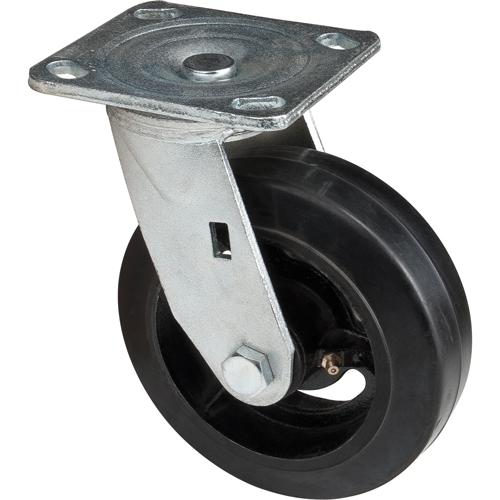 Roulette moul&eacute;, Pivotant, 6" (152,4 mm), Caoutchouc, 550 lb (249 kg) Pathway Supply LP