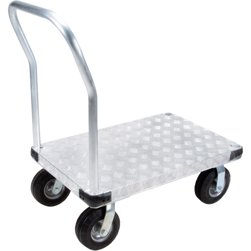 Aluminum Platform Truck, 24" W x 36" L, 1100 lbs. Cap., Flat Free Wheels Pathway Supply LP