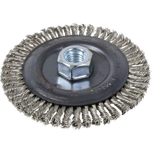 Disque m&eacute;tallique &agrave; brosse &eacute;troit, Dia. 6", Fils 0,022", Arbre 5/8"-11 Pathway Supply LP