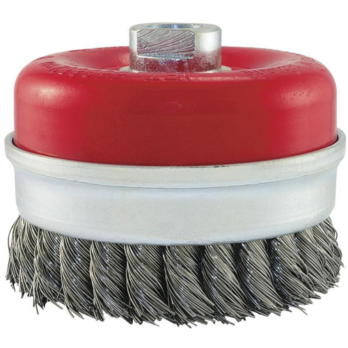 Knot Banded Cup Brush, 5" Dia. x 5/8"-11 Arbor Pathway Supply LP