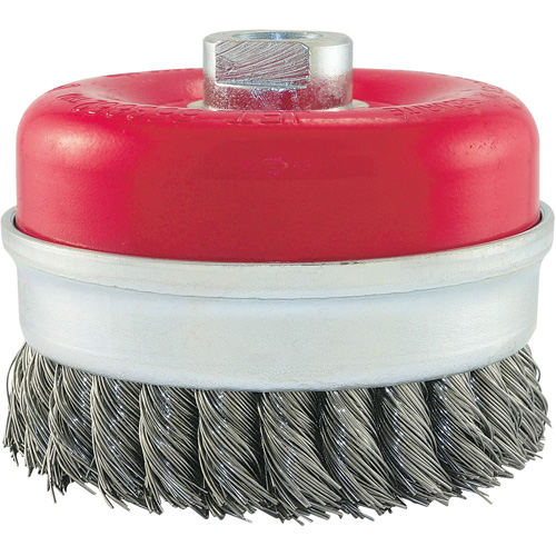 Knot Banded Cup Brush, 4" Dia. x 5/8"-11 Arbor Pathway Supply LP