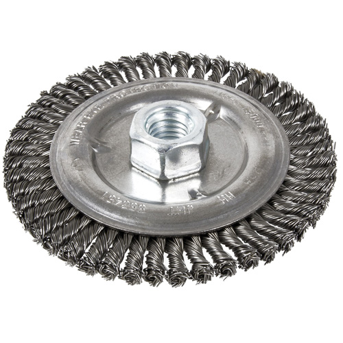 Stringer Bead Brush, 5" Dia., 0.022" Fill, 5/8"-11 Arbor, Steel Pathway Supply LP
