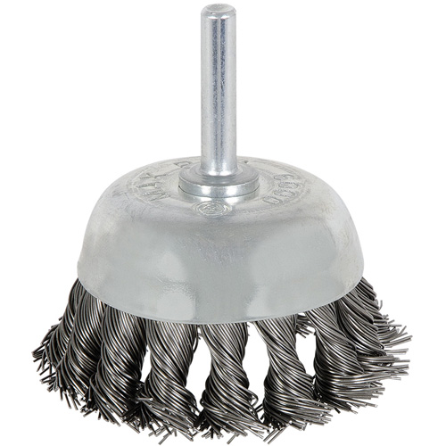 Brosse boisseau &agrave; fils nou&eacute;s torsad&eacute;s mont&eacute; sur mandrin 8046, 1-1/8" dia. Pathway Supply LP