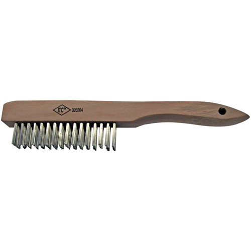 Scratch Brush, Stainless Steel, 4 x 16 Wire Rows Pathway Supply LP