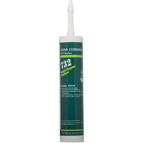 Dowsil 732 Multi-Purpose Silicone Sealant, 300 ml, Cartridge, White Pathway Supply LP
