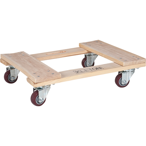 Hardwood Dolly, Polyurethane Wheels, 1600 lbs. Capacity, 18" W x 24" D x 7" H Pathway Supply LP