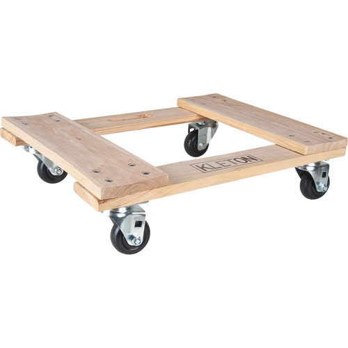 Hardwood Dolly, Polyolefin Wheels, 1000 lbs. Capacity, 18" W x 24" D x 7" H Pathway Supply LP