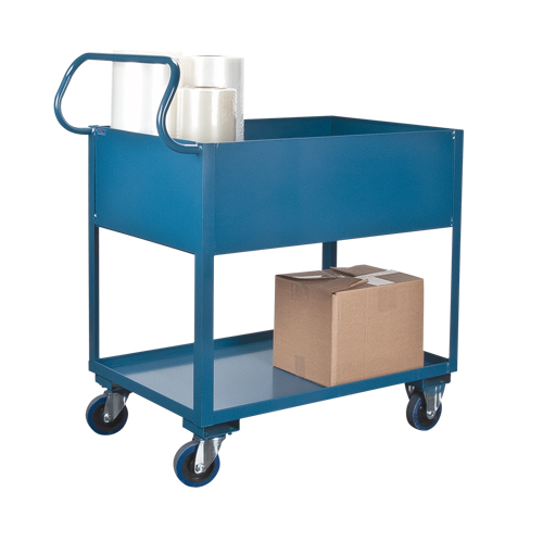 Deep Lipped Service Cart, 2 Tiers, 24" W x 47" H x 36" D, 1200 lbs. Capacity Pathway Supply LP