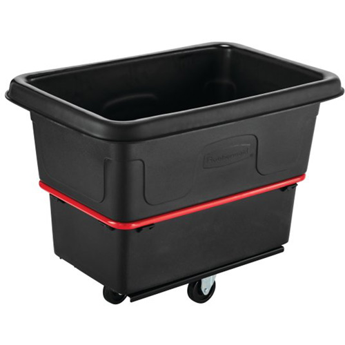 Chariot utilitaire &agrave; usage intensif, Plastique recycl&eacute; noir, 26"/38-3/8" lo x 26"/38-2/5" la x 28-1/4"/28-3-10" h, Volume 8 pi³, Capacit&eacute; 700 lb Pathway Supply LP
