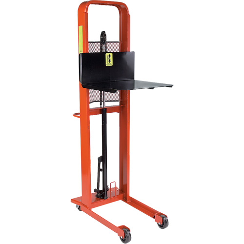 Hydraulic Platform Lift Stacker, Foot Pump Operated, 1000 lbs. Capacity, 80" Max Lift Pathway Supply LP