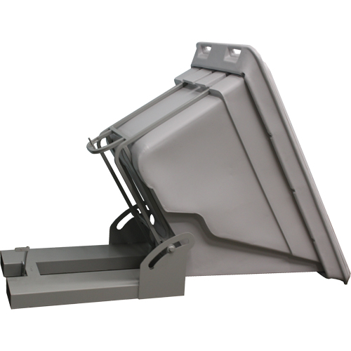 Self Dumping Hopper, Polyethylene, 1 cu.yd., Grey Pathway Supply LP