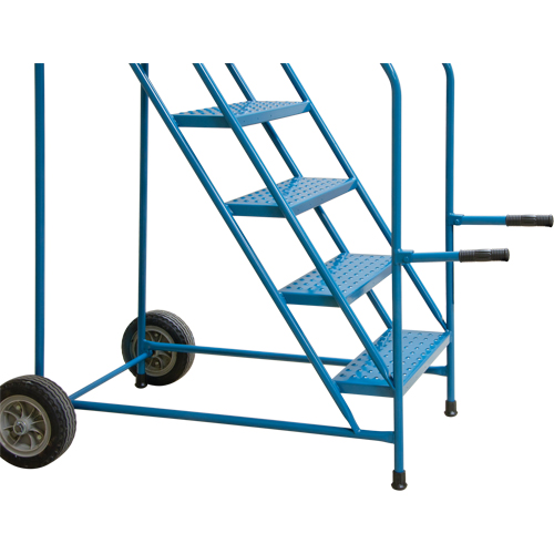 Trailer Access Rolling Ladder with Rails, 4 Steps, 22" Step Width, 37" Platform Height, Steel Pathway Supply LP