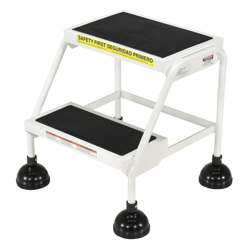 Stop-Step Ladders, 2 Steps, 16" Step Width, 18-9/16" Platform Height, Steel Pathway Supply LP