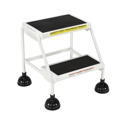 Stop-Step Ladders, 2 Steps, 16" Step Width, 18-9/16" Platform Height, Steel Pathway Supply LP