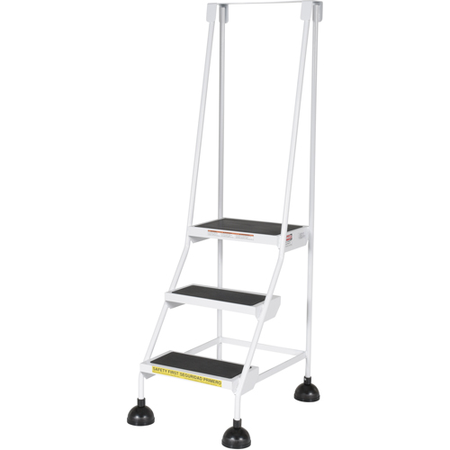 &eacute;chelles Stop-Step, 3 marches, Largeur de la marche 16", Hauteur de la plateforme 28-11/16", Acier Pathway Supply LP
