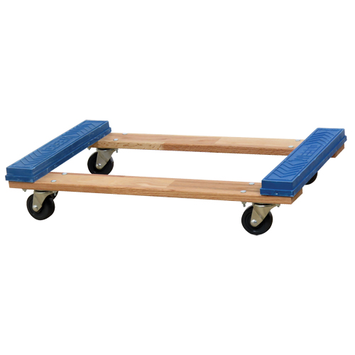 Socle roulant &agrave; plateforme ouverte avec embouts en caoutchouc, Cadre en Bois, 18" la x 30" p x 6" h, Capacit&eacute; de 900 lb Pathway Supply LP